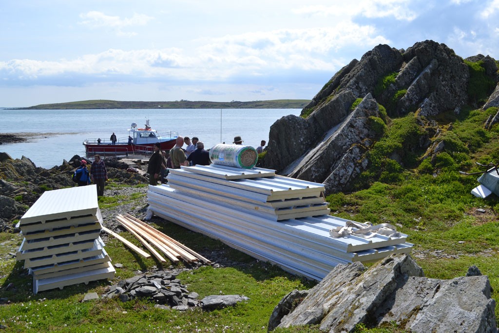 Roofing materials on the foreshore