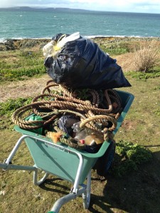 Rubbish from coastline clean up 