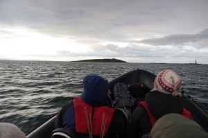 Travelling to the Copeland Bird Observatory. Photographer Ian McKee.