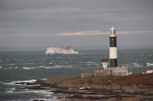 StenaLine ferry passing Mew Island. Photographer Ian McKee.