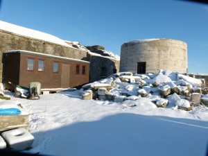 The old lighthouse on the Copeland Bird Observatory